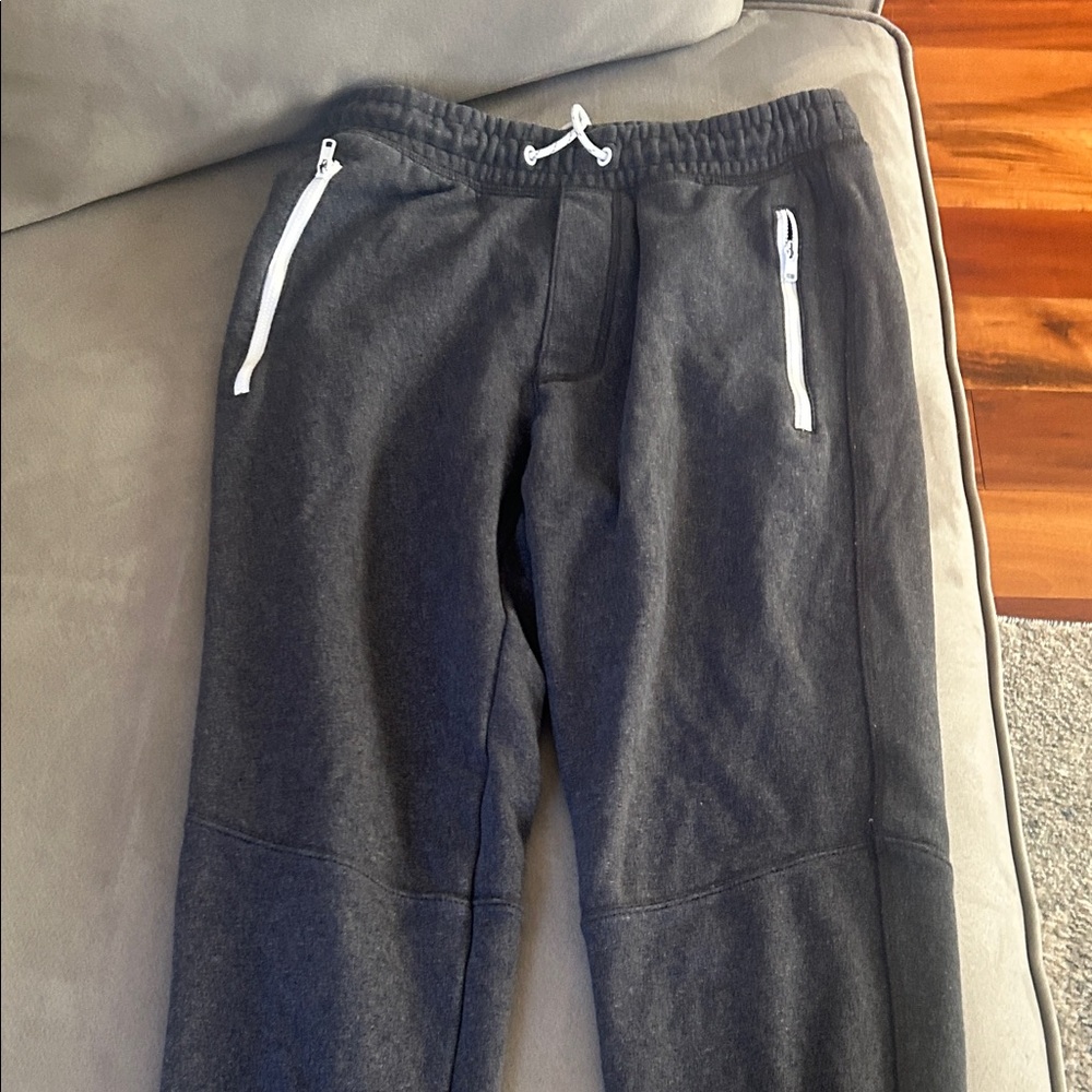 American Eagle Outfitters Charcoal Joggers with White Accents